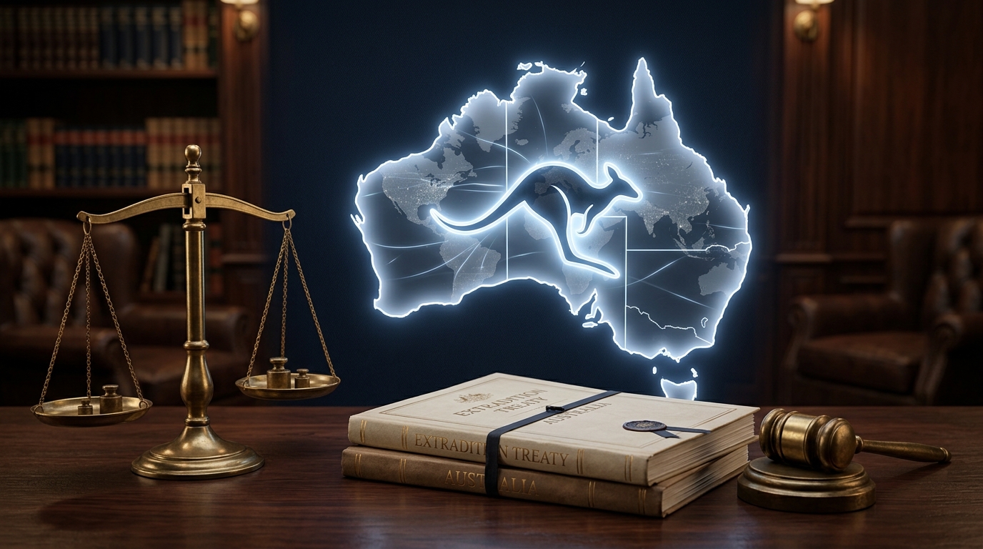 Countries with no extradition treaty Australia map