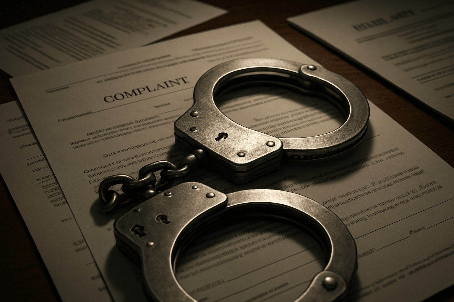 Handcuffs on legal documents illustrating extradition arrest and timeline procedures